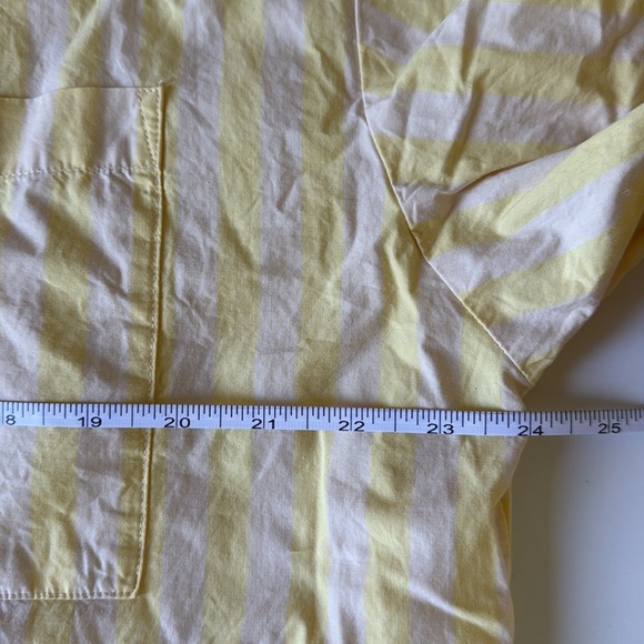 A New Day Yellow striped Button Down Shirt Size L - Picture 6 of 7